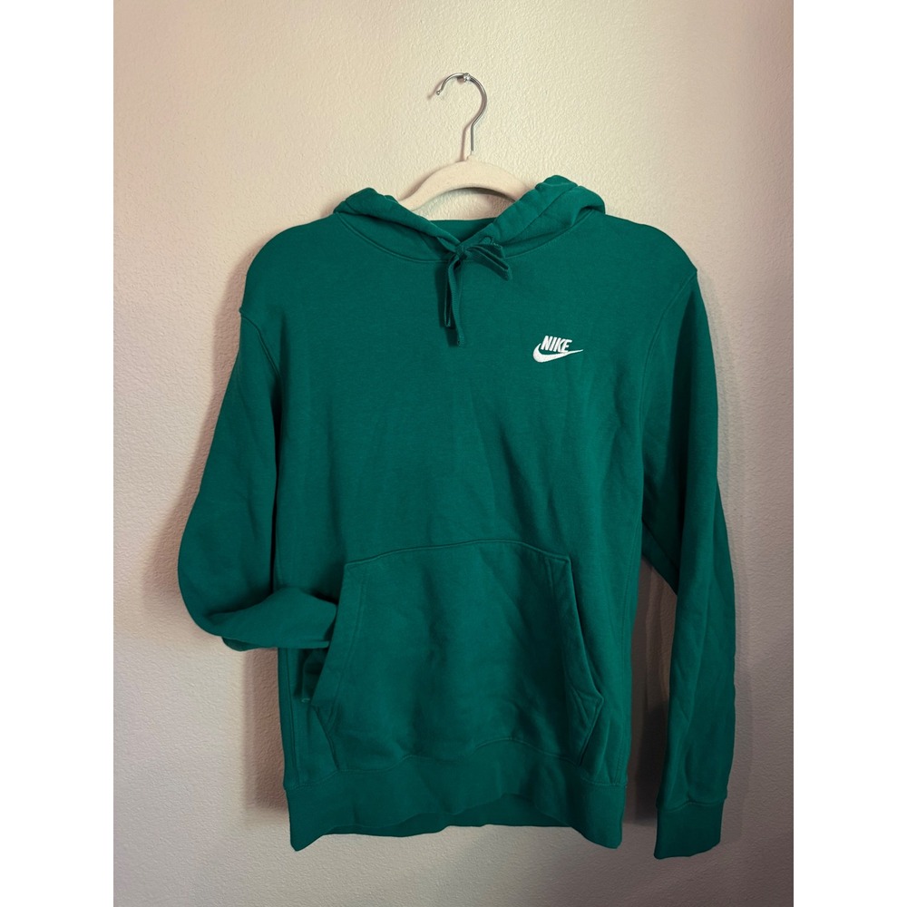 Nike Hoodie Women Small Green Excellent Sportswear Club Fleece Pullover Logo